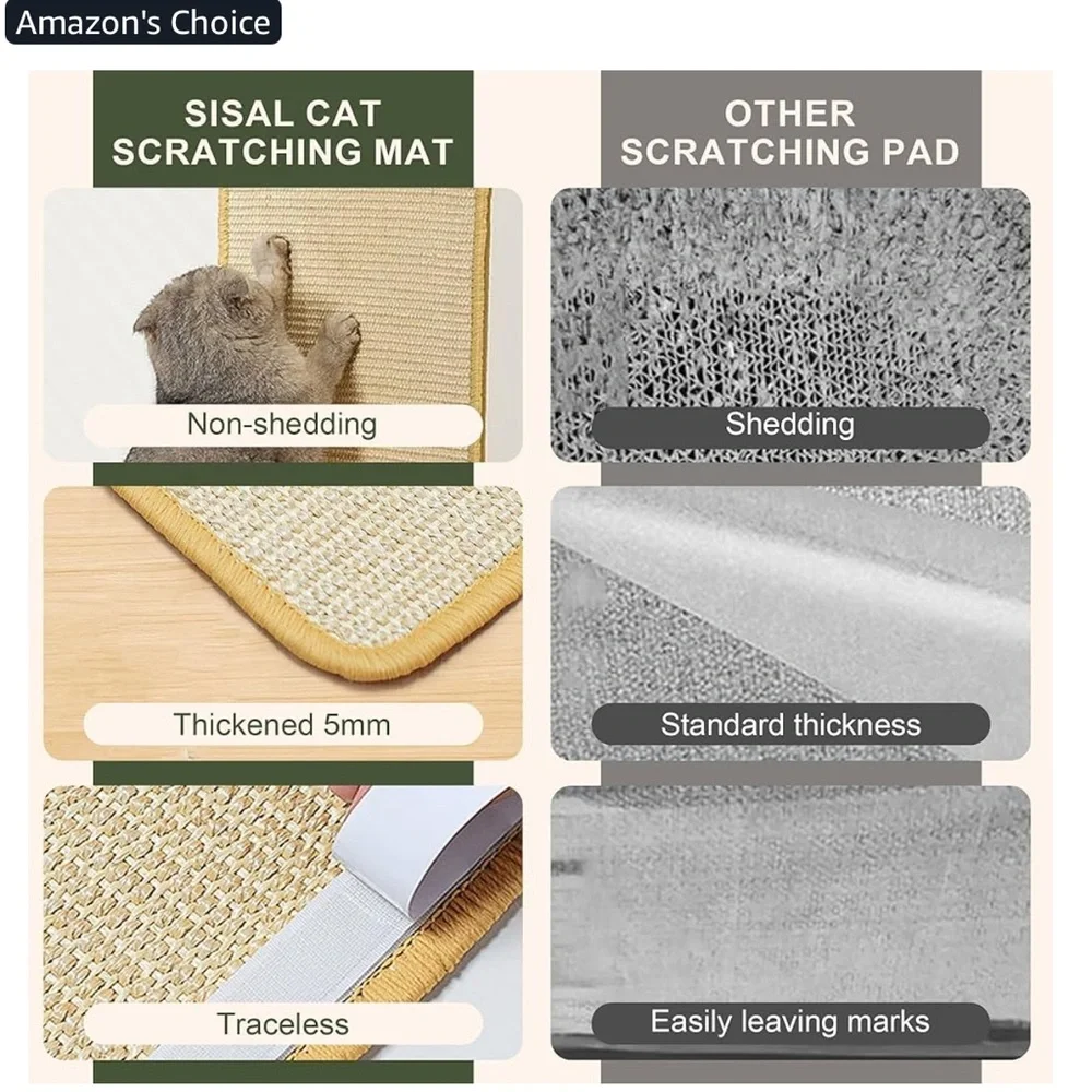 Interactive Cat Scratching Mat with Toy